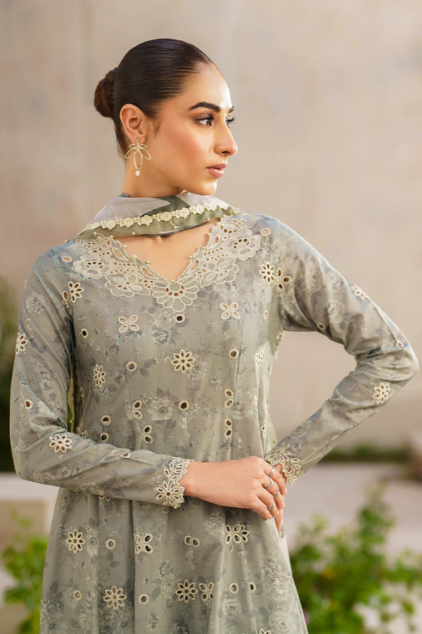 Iznik Green Digital Printed Lawn Collection Replica