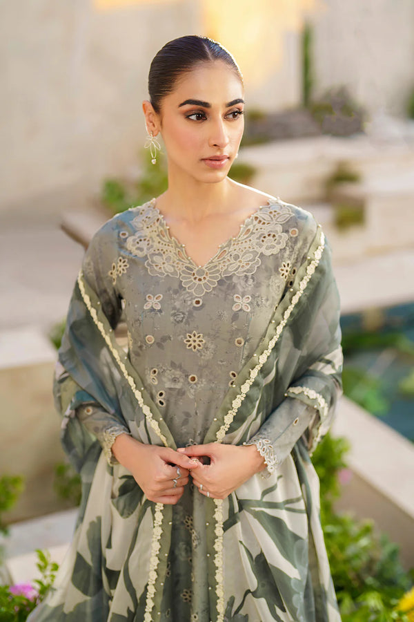 Iznik Green Digital Printed Lawn Collection Replica