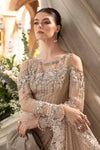 Maria B Brown Net Exclusive Saree Replica
