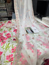 ANEELAS SILK PRINT RED FLOW