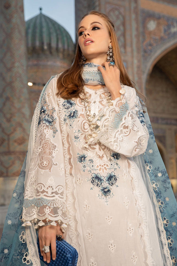 Maria B | White Floral - Cotton Collection Replica