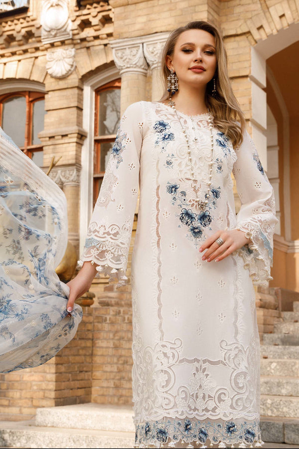 Maria B | White Floral - Cotton Collection Replica