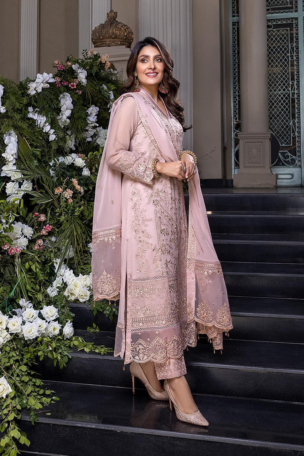 Azure Pink Chiffon Formal Collection Replica