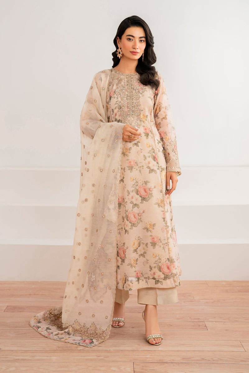 Baroque | Beige - Lawn Collection 2025 Replica