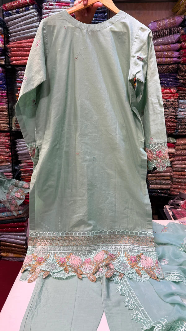 Maria.B Lawn RTW 2406 (Pistachio)