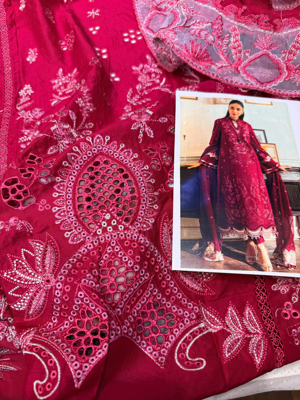 Qalamkar Viscose Shocking 3Pc