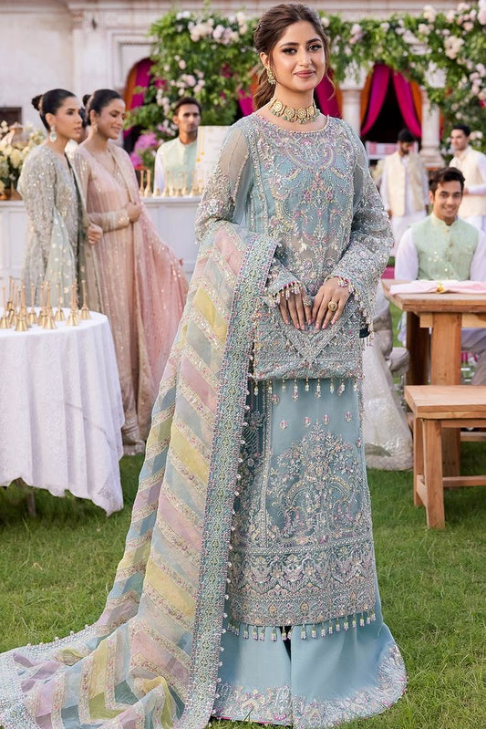 Kanwal Malik Mint Organza Formal Collection Replica