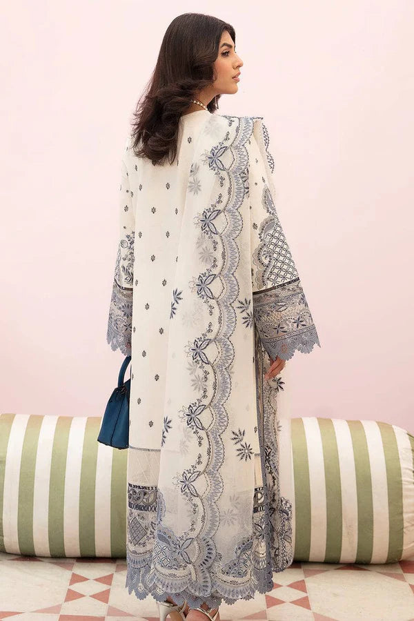 Afrozeh White Luxury Lawn Collection Replica