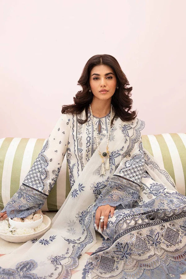 Afrozeh White Luxury Lawn Collection Replica