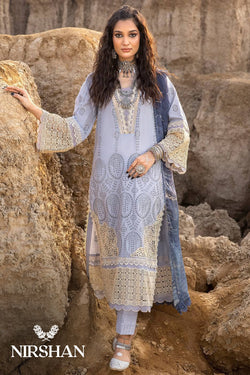 Adan Libas | Sky Blue - Cotton Lawn Collection Replica
