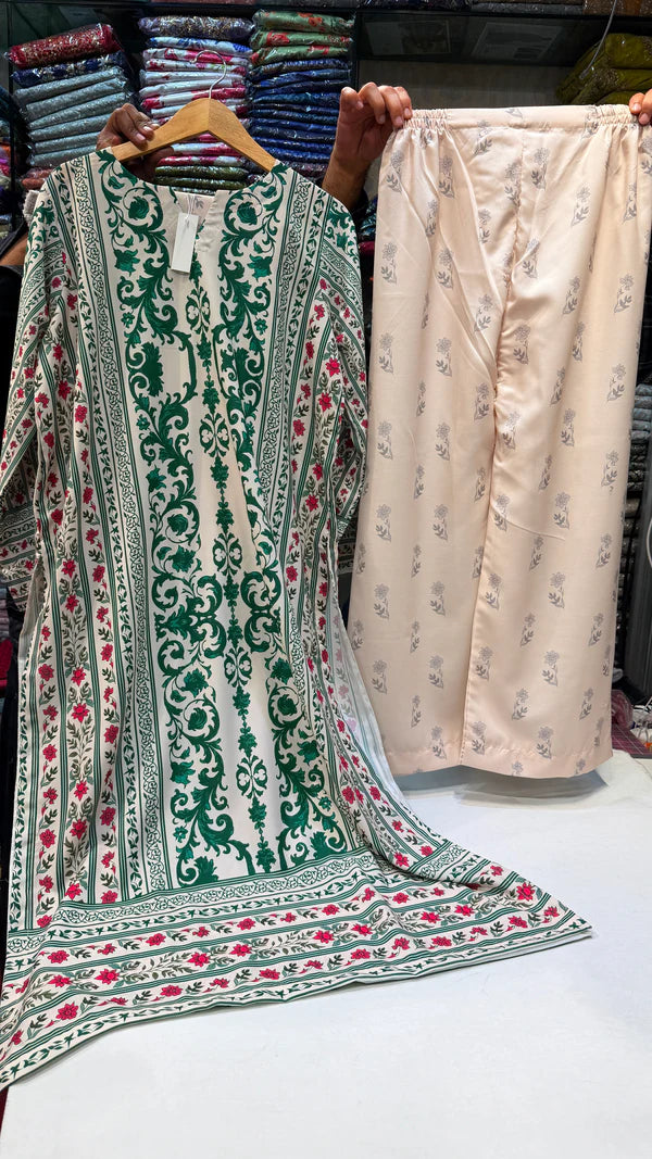 Ayeza Kaftan 2PC (Green)