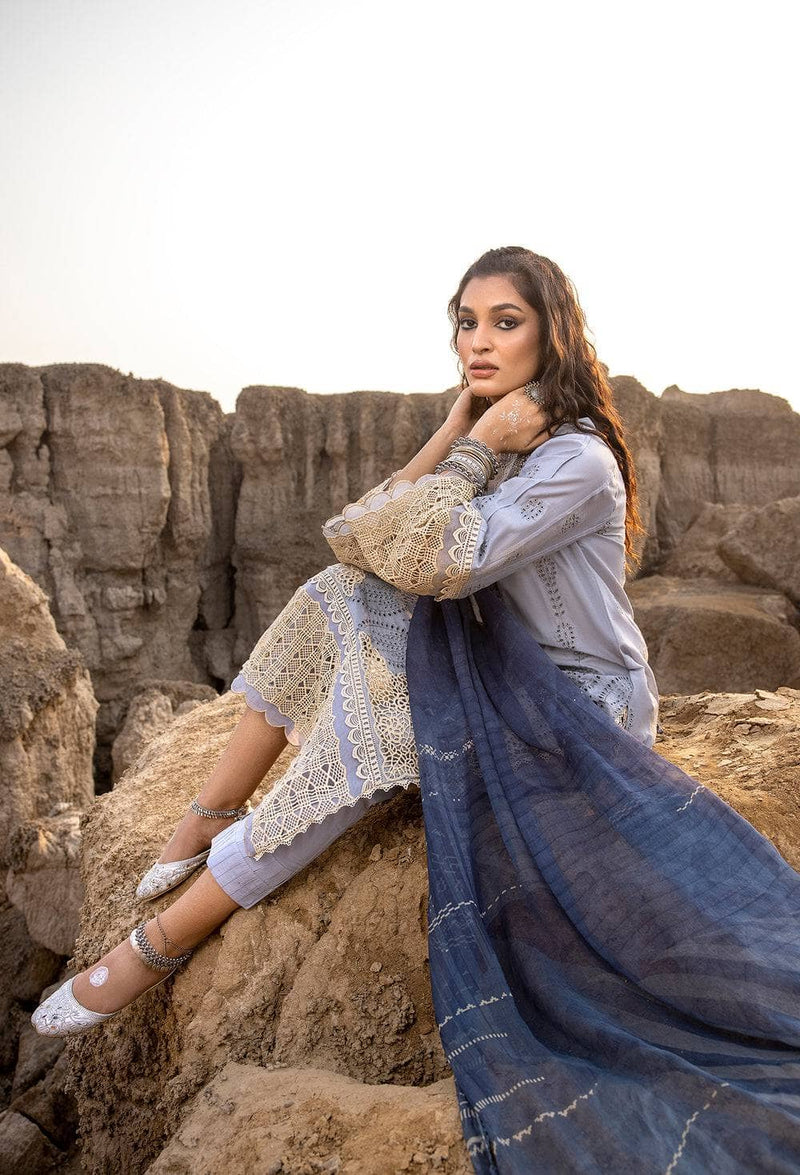 Adan Libas | Sky Blue - Cotton Lawn Collection Replica