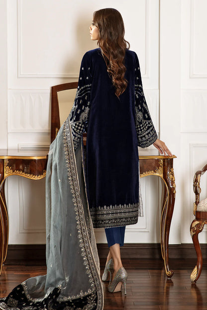 Baroque Blue Velvet Formal Collection Replica