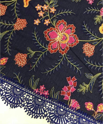 Bareeze Navy Blue Chiffon Collection Replica