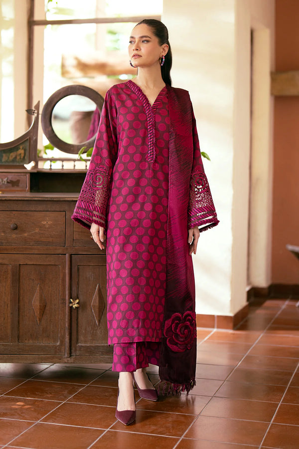 Baroque | Hot Pink - Luxury Lawn Collection Replica