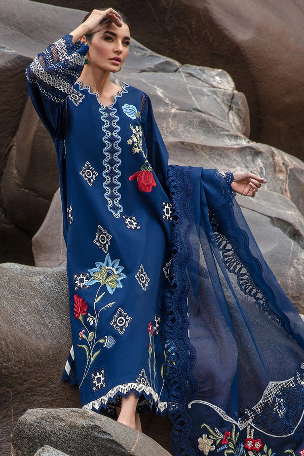 Crimson | Midnight Blue - Luxury Lawn Collection Replica