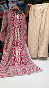 Ayeza Kaftan 2PC (Meroon)