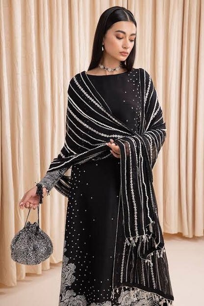 Jazmin Black Silk Formal Collection Replica