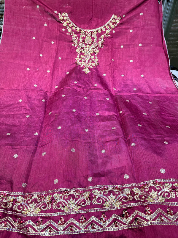 FAIZA SAQLAIN RAW SILK DILA