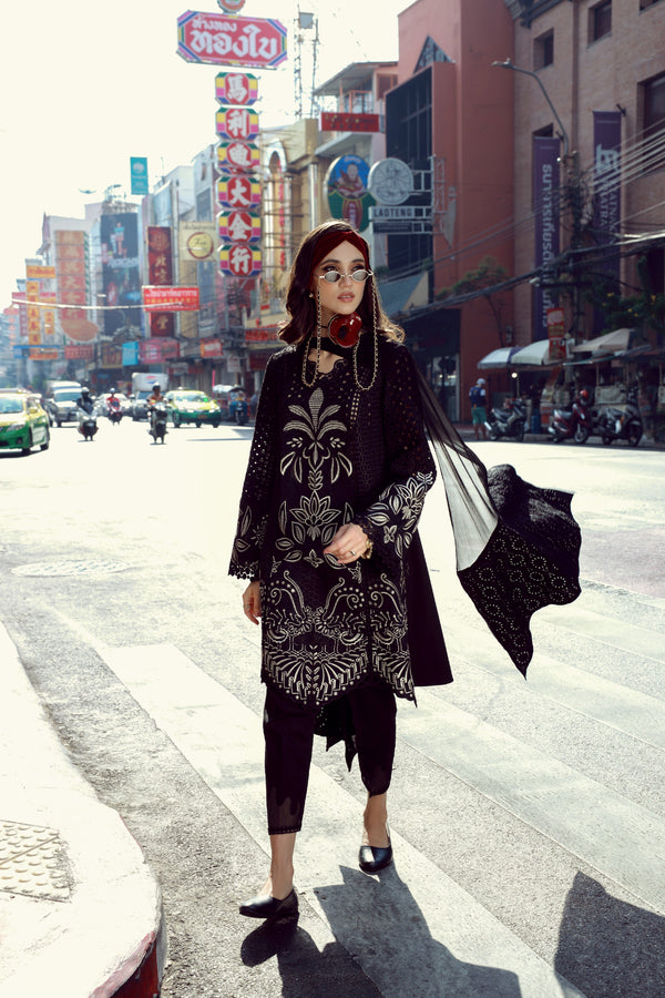 Mysie By Tahira | Black - Lawn Collection Replica