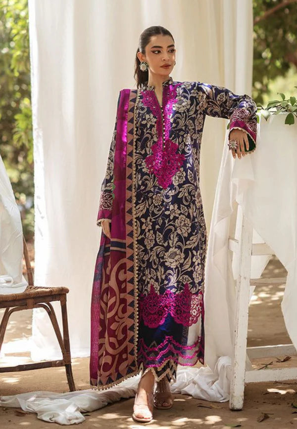 Zainab Chottani Purple Printed Lawn Collection Replica