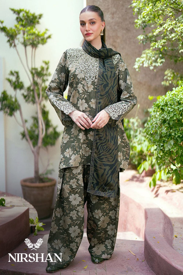 Baroque | Green - Digital Printed Lawn Collection Replica