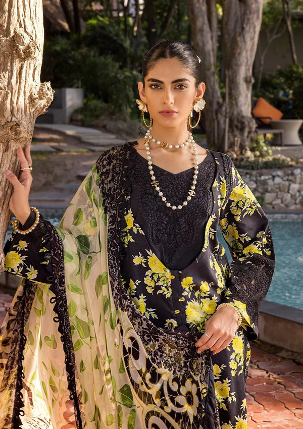 Elaf | Black - Lawn Collection Replica