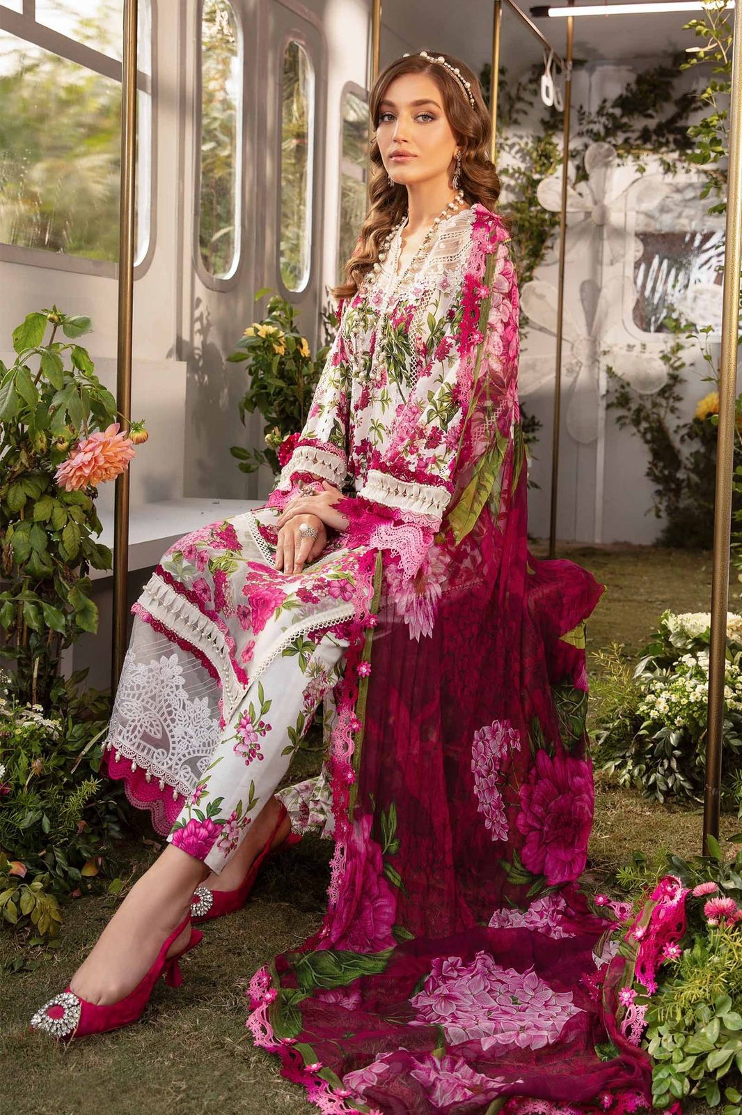 Maria B White Printed Lawn Collection Replica