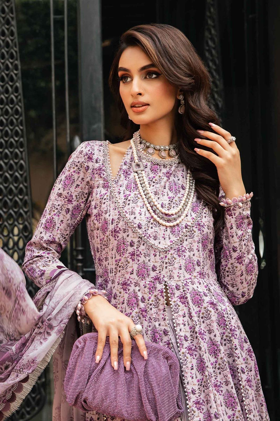 Maria B Purple Printed Lawn Collection Replica