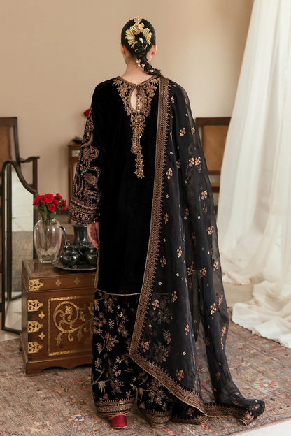 Baroque Black Velvet Formal Collection Replica