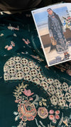 QALAMKAR LAWN ELIZA (Emerald Green)
