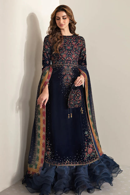 Jazmin Blue Velvet Formal Collection Replica