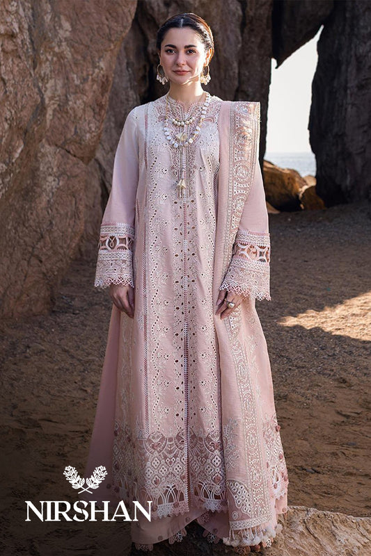 Qalamkar | Light Pink - Luxury Lawn Chikankari Collection Replica