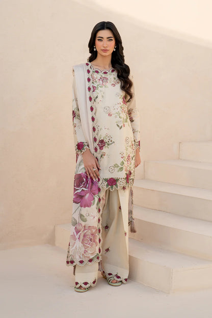 Iznik White & Floral | Printed Lawn Collection Replica