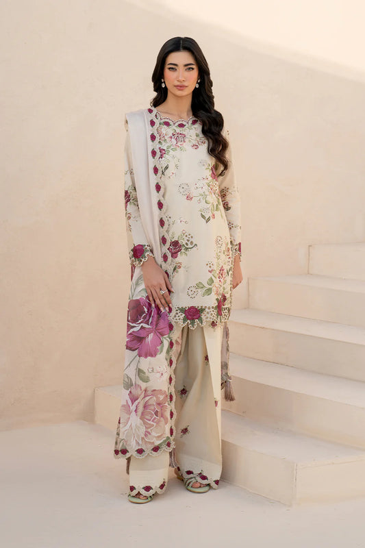 Iznik White & Floral | Printed Lawn Collection Replica