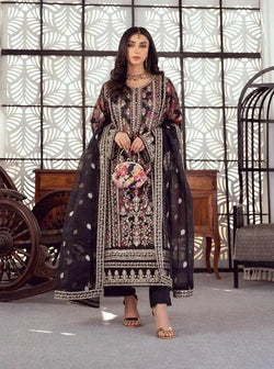 Tawakkal Purple Organza Formal Collection Replica