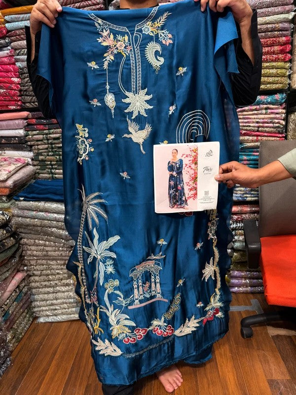 FLAIRS SILK KAFTAN 2PC ZINK