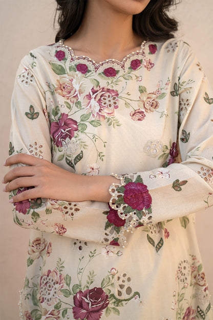 Iznik White & Floral | Printed Lawn Collection Replica