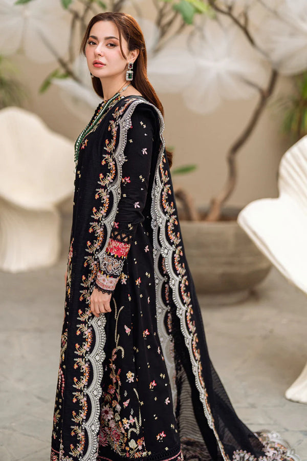 QALAMQAR LAWN FK-15 HANNAH BLACK