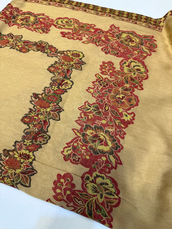 Peach Wool Inprint Shawl – Classic Edition