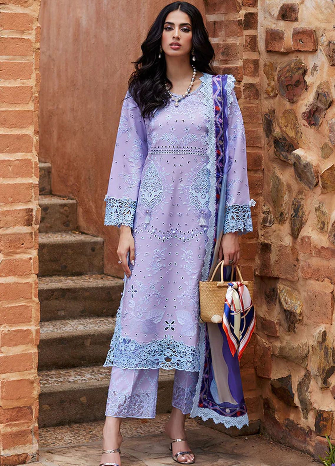 Mushq Purple Luxury Lawn Collection Replica