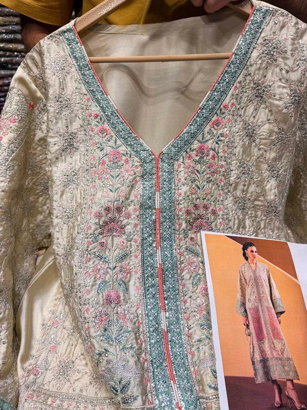 ETHNC SILK KAFTAN 2PC E-1210 STICHED