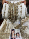 HARIS SHAKEEL TESSEL SILK IVORY GOLD
