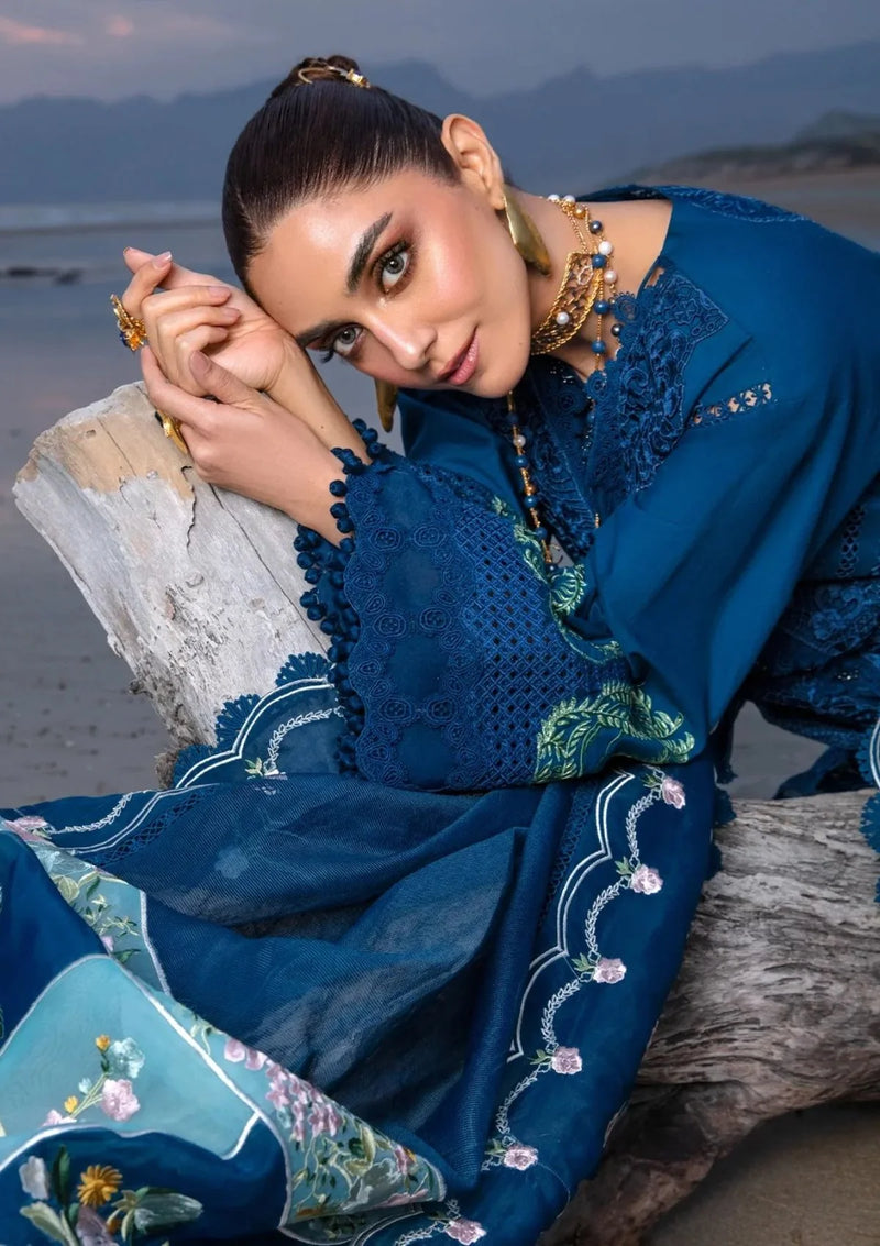 Crimson | Midnight Blue - Lawn Cotton Collection Replica