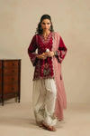 ETHNC KURTA SET 3PC E-103 BRICK RED