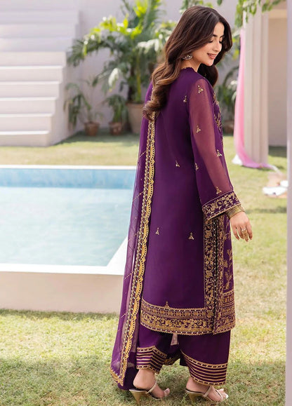 Asim Jofa Purple Chiffon Formal Collection Replica