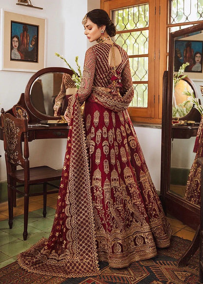 Afrozeh Red Net Bridal Collection Replica