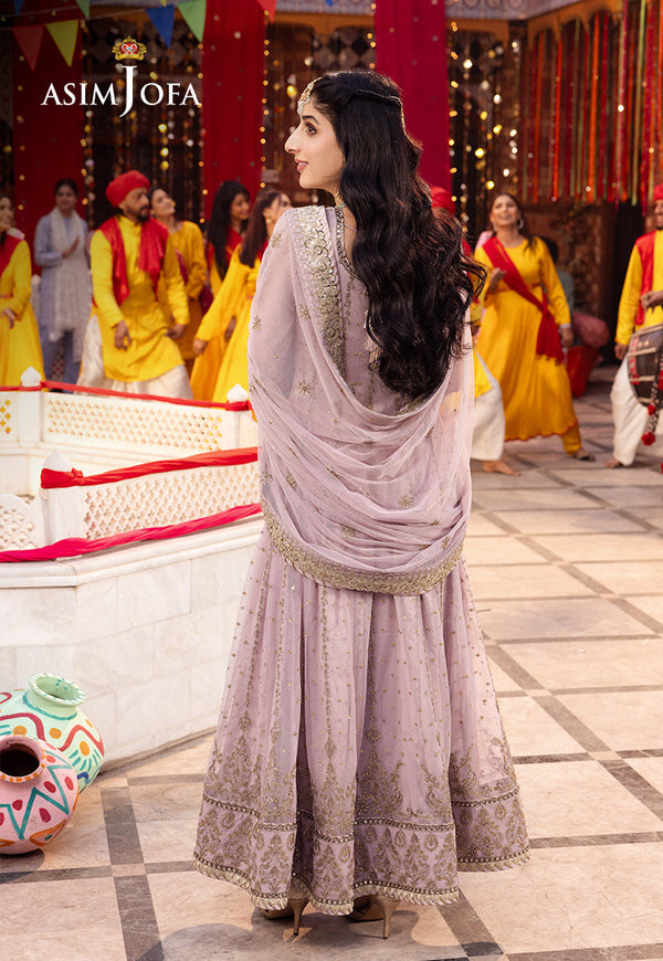 Asim Jofa Pink Net Maxi Bridal Collection Replica