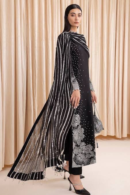 Jazmin Black Silk Formal Collection Replica