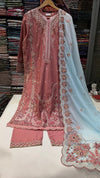Hussain Rehar Eupic RTW 3PC (Dusty Pink)